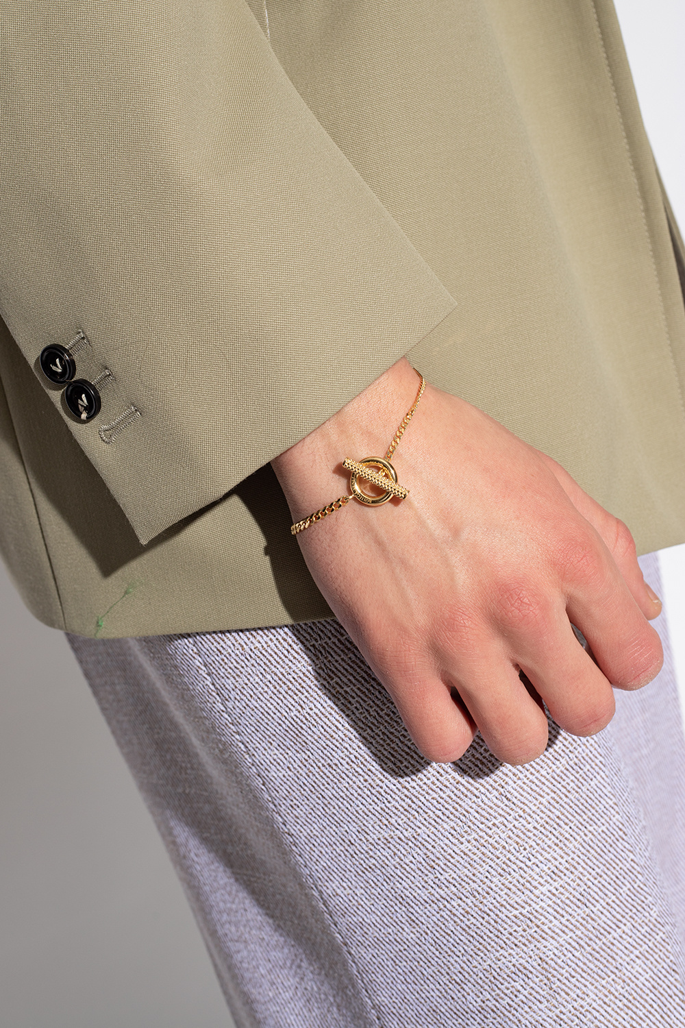 Gold Silver bracelet Bottega Veneta - SchaferandweinerShops